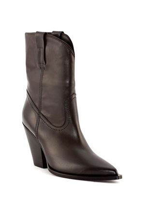 Alabama Texan ankle boot in brown leather ELENA IACHI | E3999MORO
